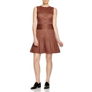 Hanley Mellon NWT Women’s Cotton Sleeveless Pleated Coco Pin Tuck Dress Size 0